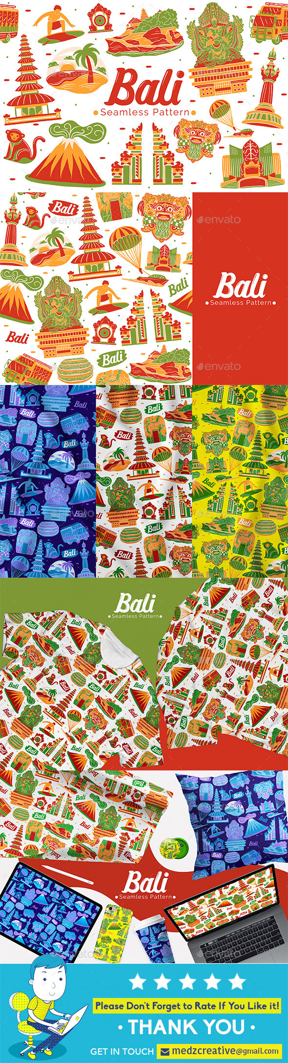 Bali Seamless Pattern, Graphics | GraphicRiver