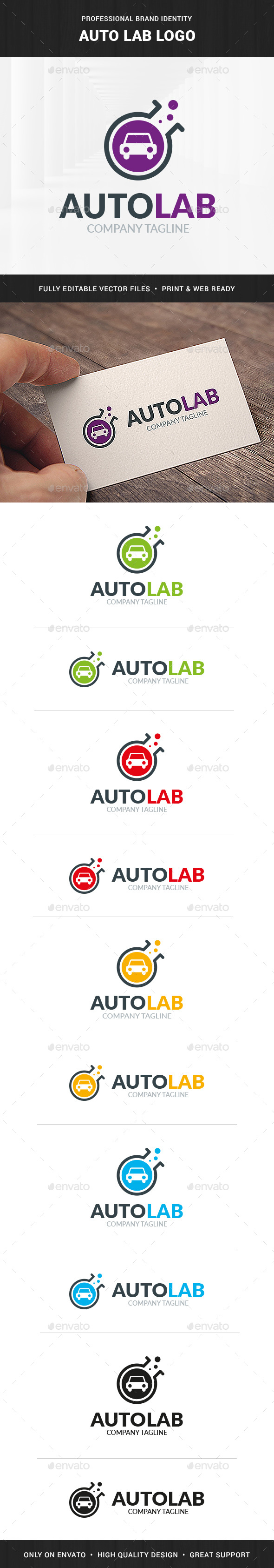 Auto Lab Logo Template, Logo Templates | GraphicRiver