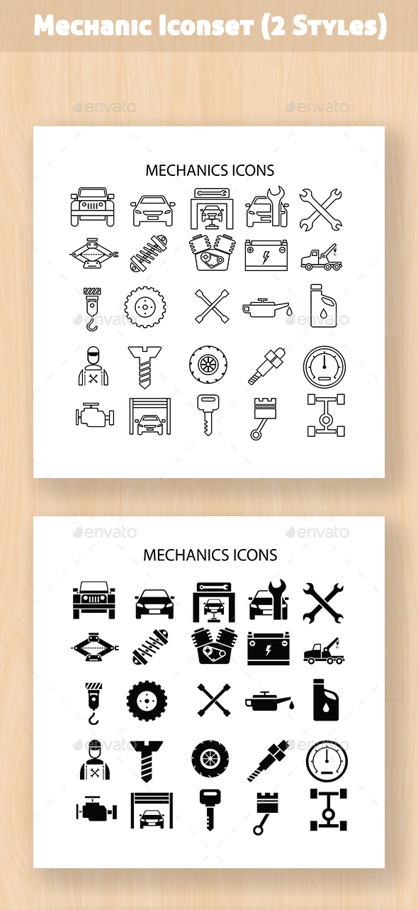 Mechanic Iconset, Icons | GraphicRiver
