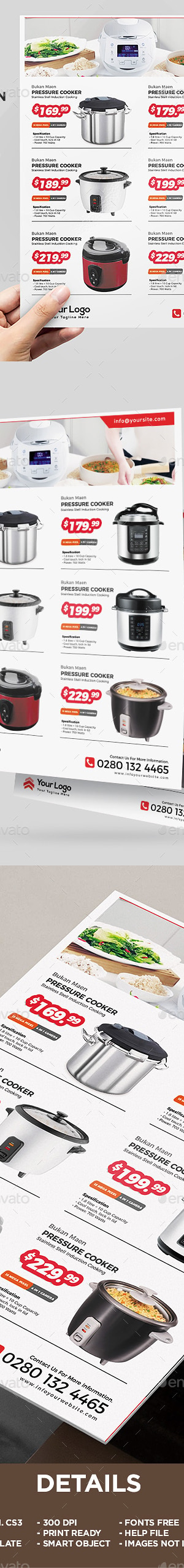 Product Flyer Template - Rice Cooker Promotion, Print Templates ...