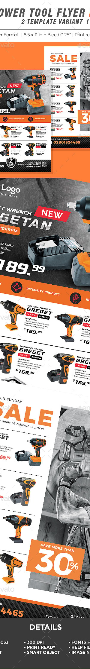 Power Tools Product Flyer Bundle, Print Templates | GraphicRiver