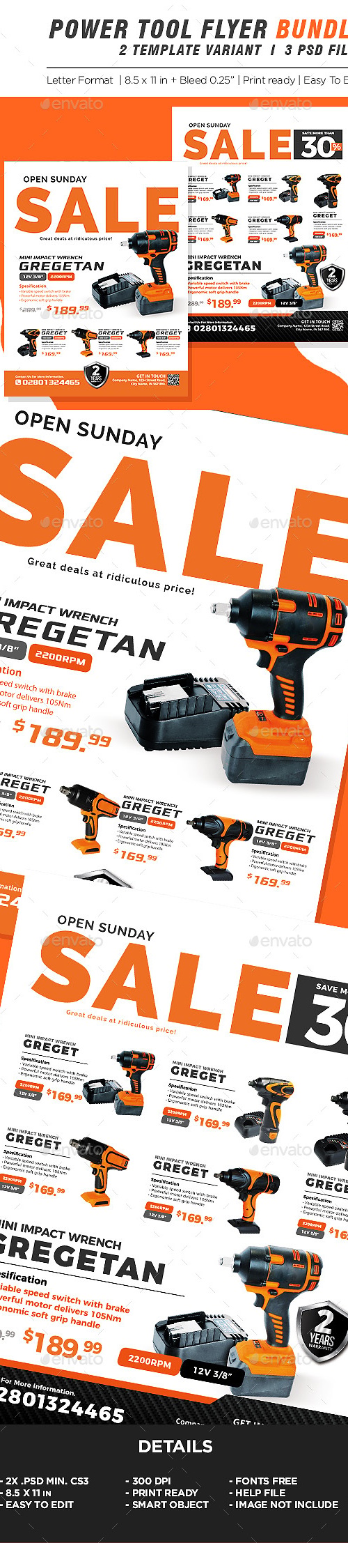 Power Tools Catalog Product Flyer Bundle, Print Templates | GraphicRiver