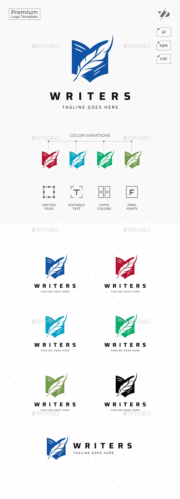Writer, Logo Templates | GraphicRiver