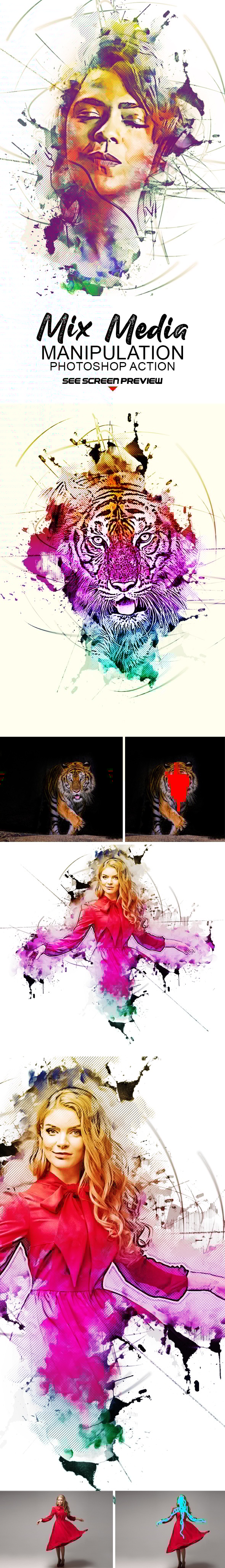 Mix Media Manipulation PS Action - Actions Photoshop