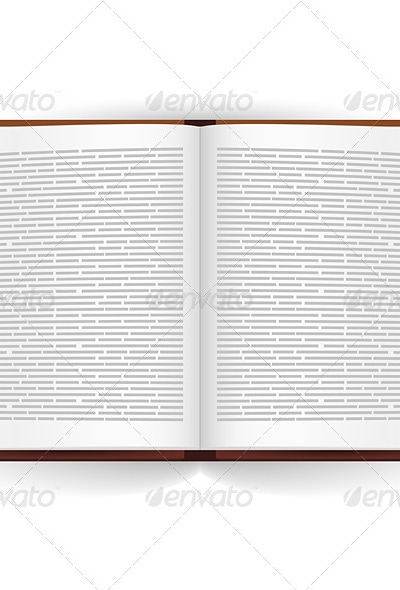Realistic open book, Vectors | GraphicRiver