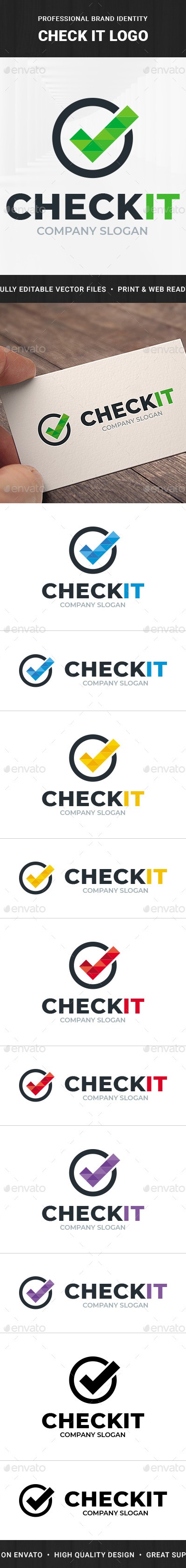 Check It Logo Template, Logo Templates | GraphicRiver