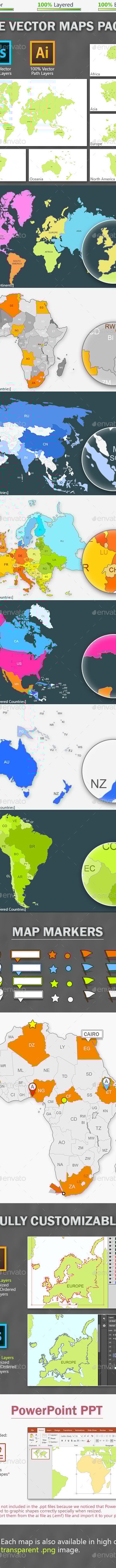 The Vector Maps Pack, Infographics | GraphicRiver