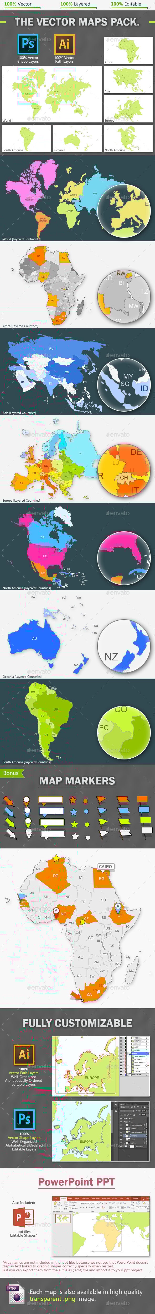 The Vector Maps Pack, Infographics | GraphicRiver