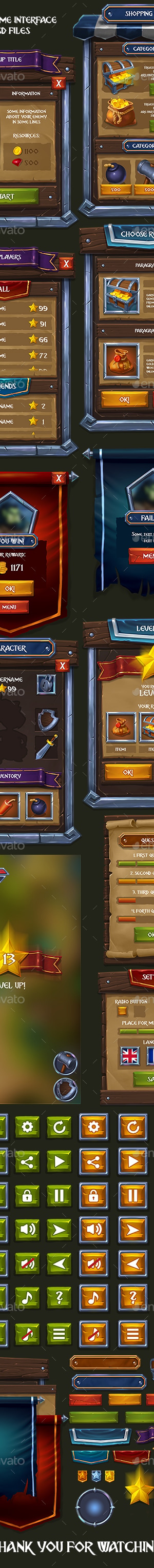 Medieval RPG Game Interface, Game Assets | GraphicRiver