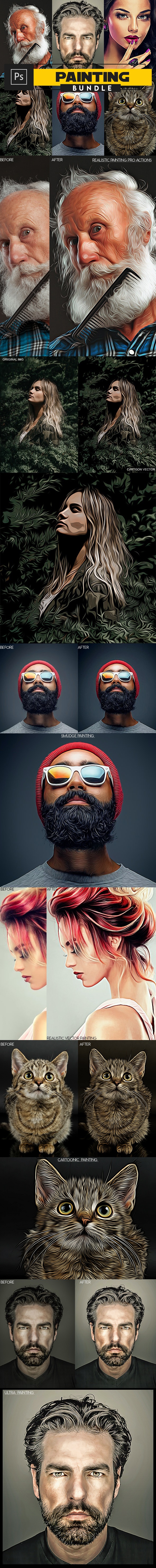 Painting Bundle - Photoshop Actions - Photo Effects Actions