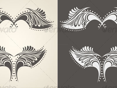 Abstract hand drawn wings, Vectors | GraphicRiver
