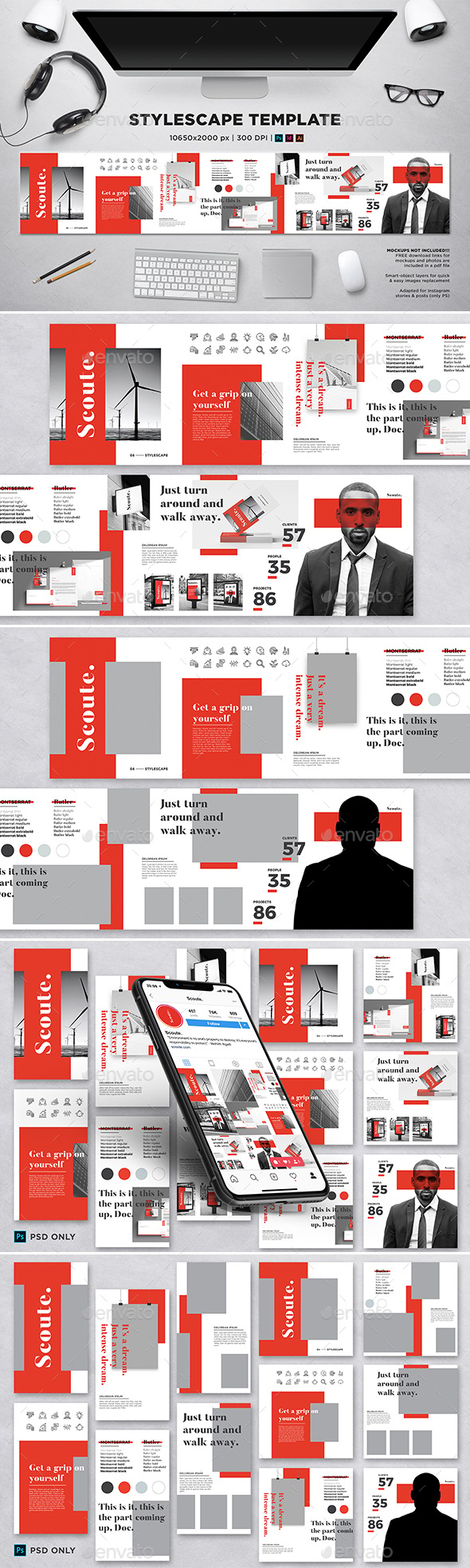Stylescape / Moodboard Template 04, Print Templates | GraphicRiver