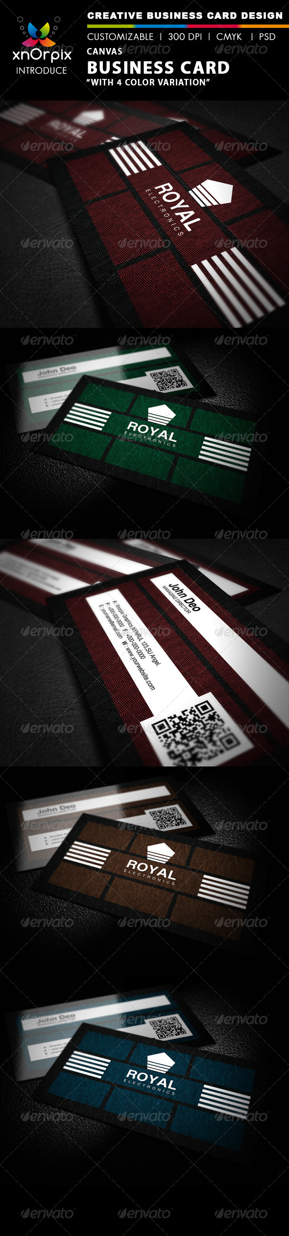 Canvas Business Card, Print Templates GraphicRiver