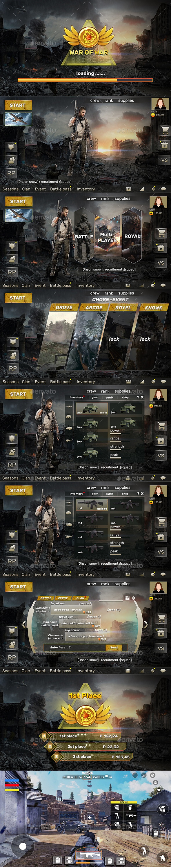 FPS Game UI, Game Assets | GraphicRiver