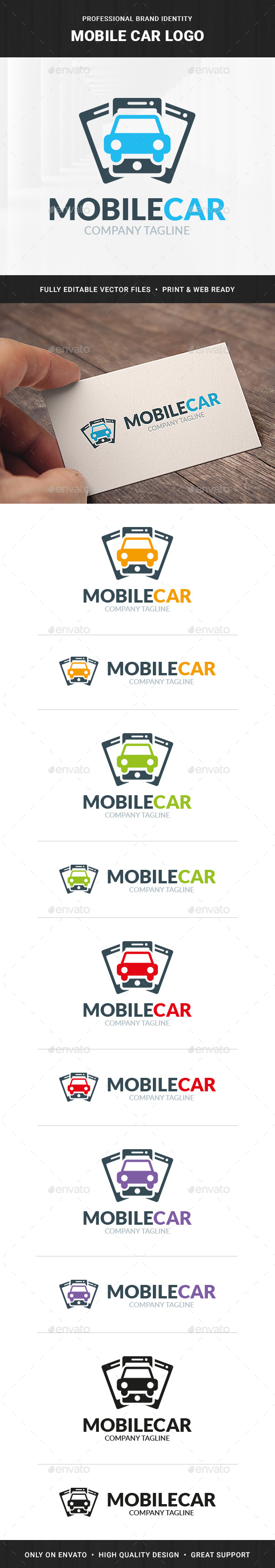 Mobile Car Logo Template, Logo Templates | GraphicRiver