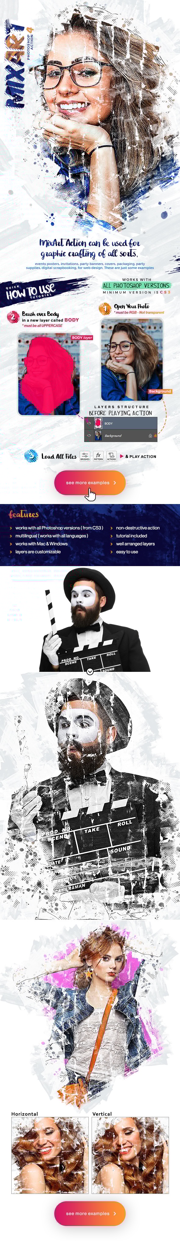 MixArt 4 Photoshop Action - Photo Effects Actions