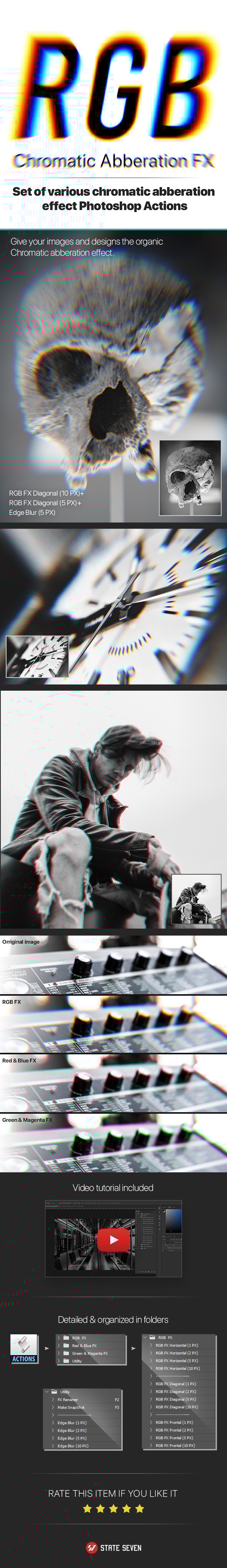 Chromatic Abberation Action FX - Photo Effects Actions