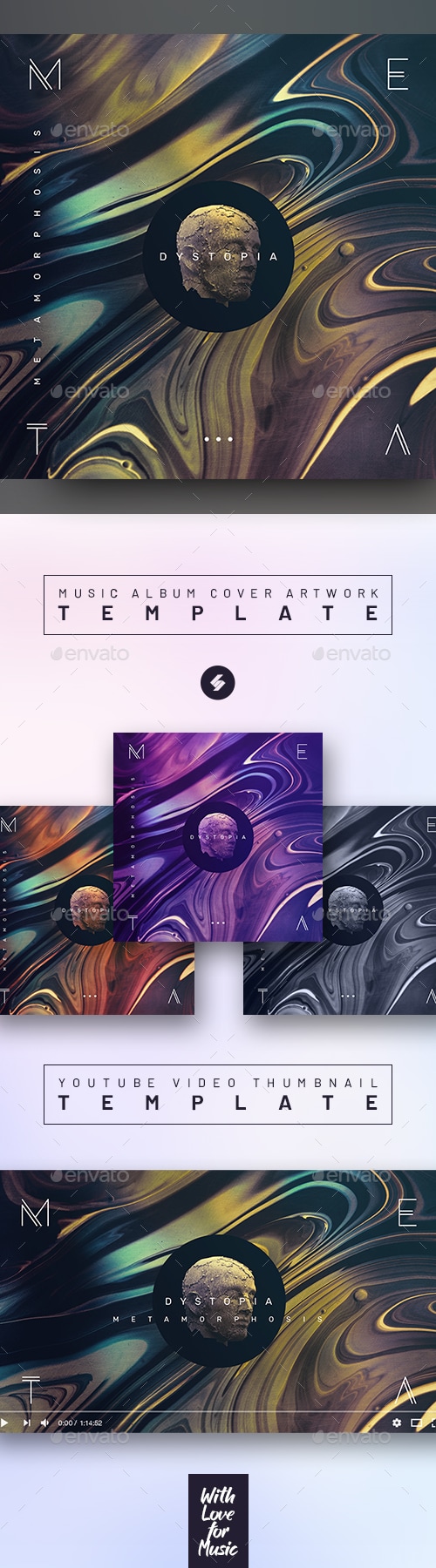 Meta – Music Album Cover Artwork / Video Thumbnail Template, Web Elements