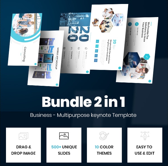 2 in 1 Business - Multipurpose Keynote Template Bundle, Presentation ...