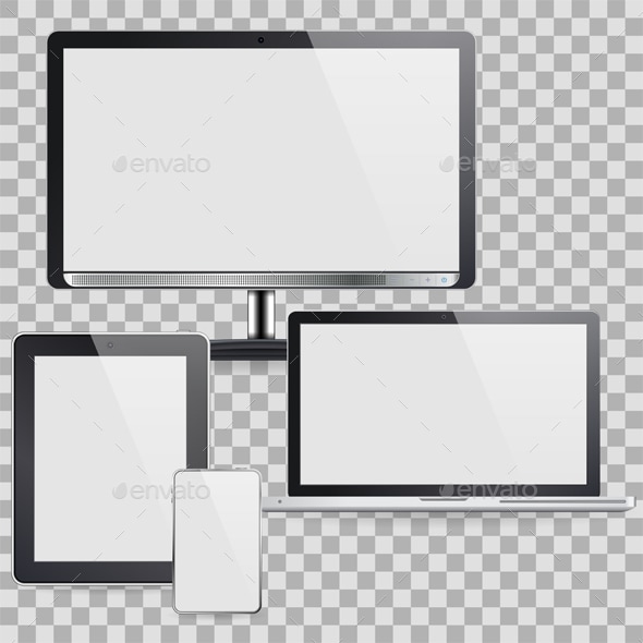Set Computer Devices, Vectors | GraphicRiver