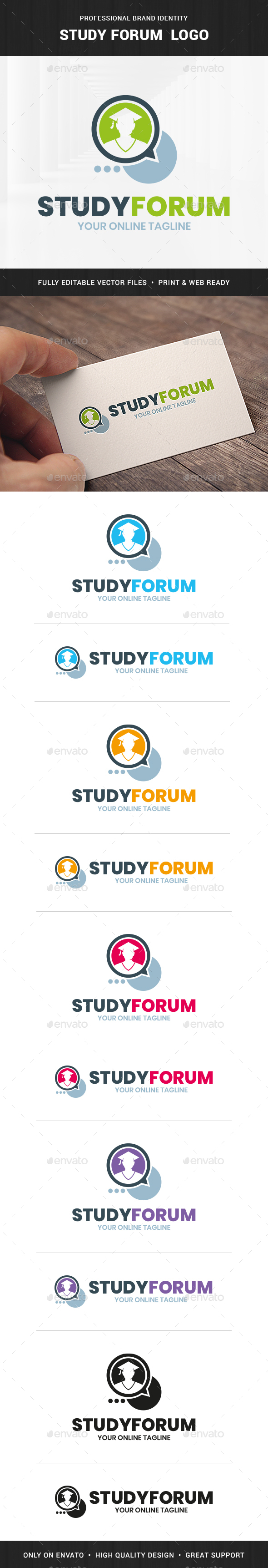 Study Forum Logo Template, Logo Templates | GraphicRiver