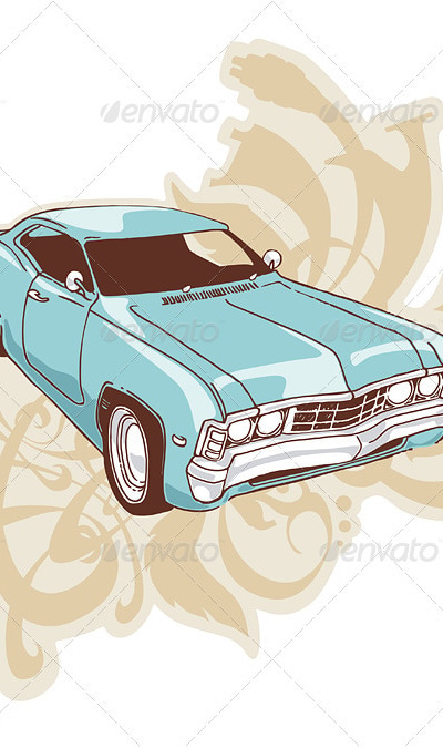 Retro Low-rider, Graphics | GraphicRiver