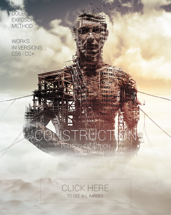 Construction Photoshop Action - Photo Effects Actions