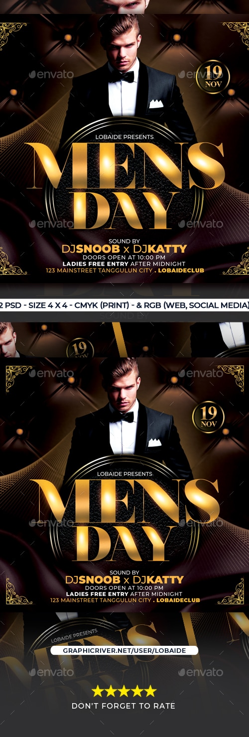 Mens Day Flyer, Print Templates | GraphicRiver