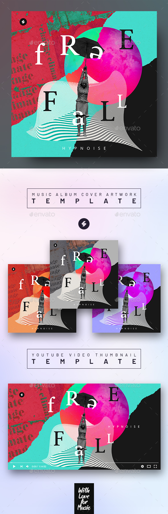 Free Fall – Music Album Cover Artwork Template, Web Elements | GraphicRiver