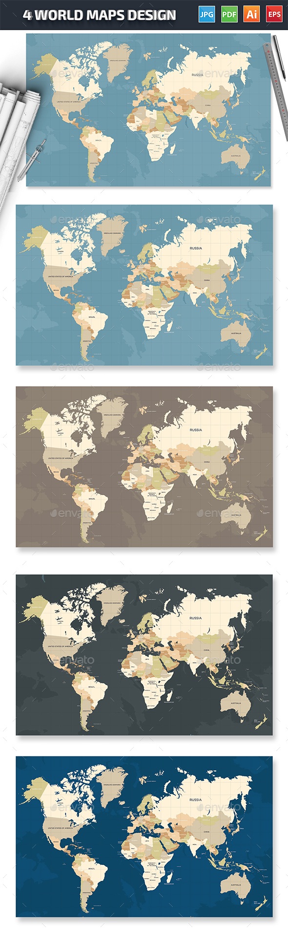 Maps Design, Vectors | GraphicRiver