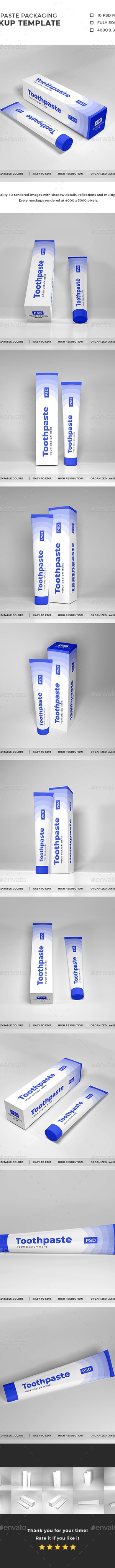Toothpaste Packaging Mockup Template Vol 1, Graphics | GraphicRiver