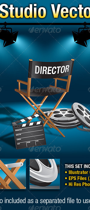Film Studio Vector Set, Vectors | GraphicRiver