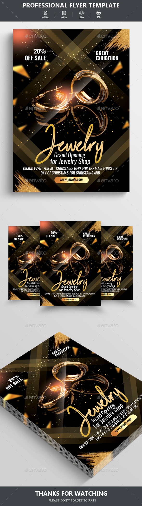 Jewelry Discount Promotion Poster, Print Templates GraphicRiver