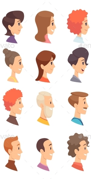 Avatars Profile, Vectors | GraphicRiver