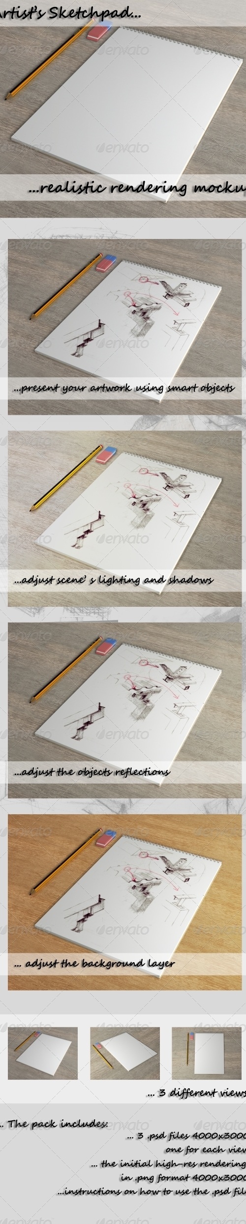 Sketchpad Rendering Mockup, Graphics | GraphicRiver
