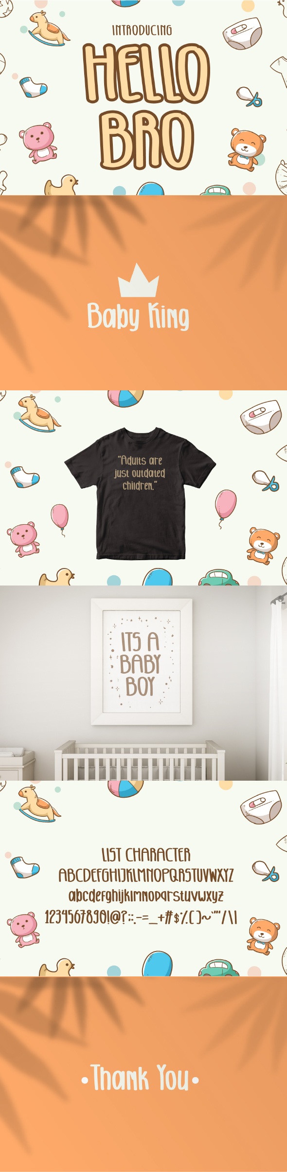 Hello Bro - Cute Display Font, Fonts | GraphicRiver