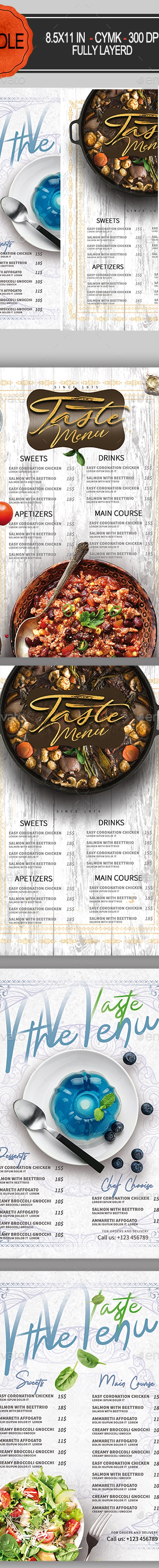 Restaurant Menu Bundle, Print Templates | GraphicRiver