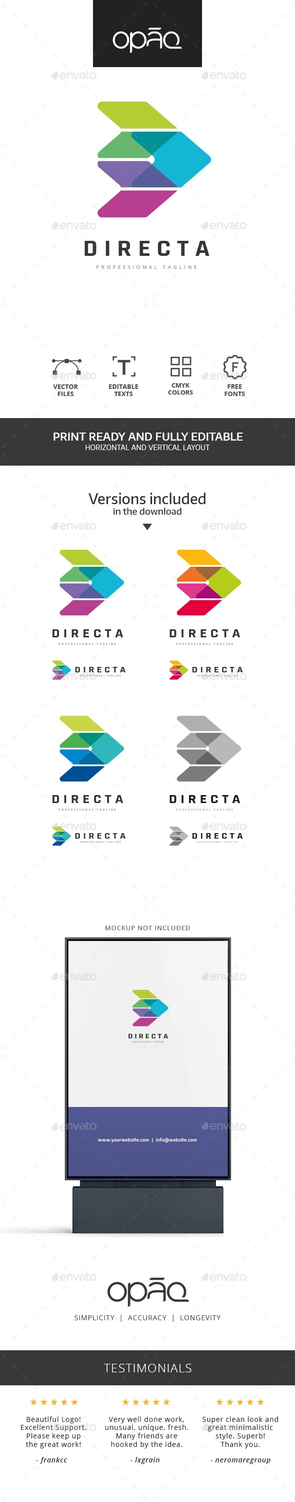 Colorful Arrow Side Logo, Logo Templates | GraphicRiver
