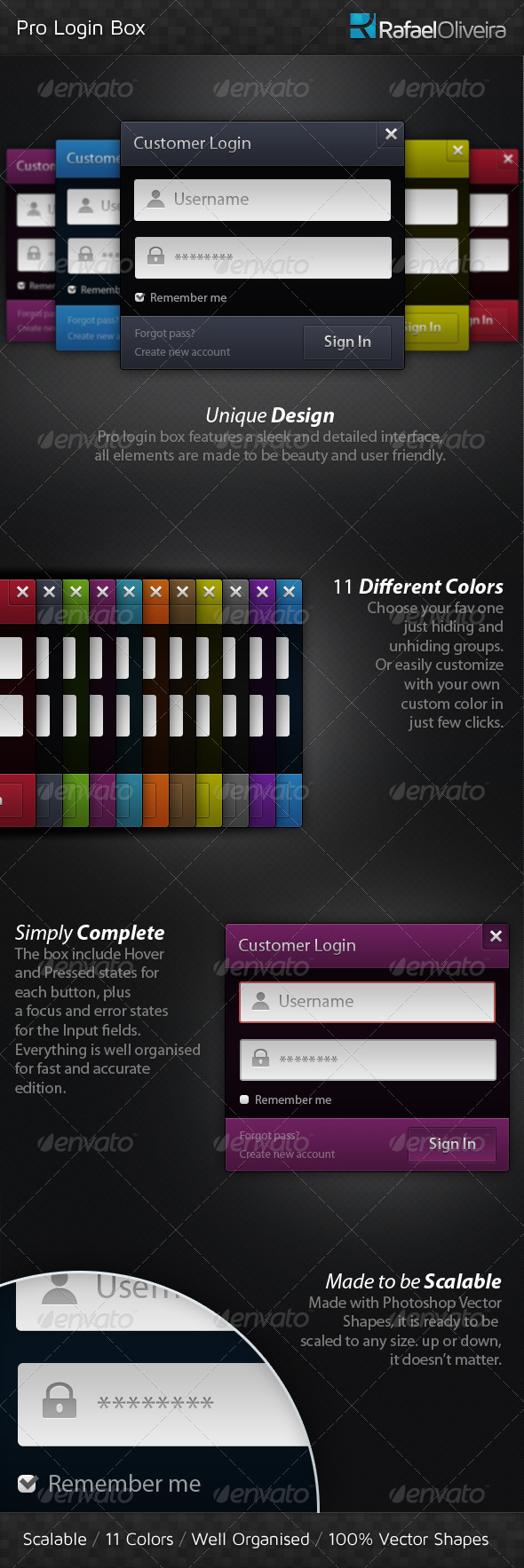 Pro Login Box, Web Elements | GraphicRiver