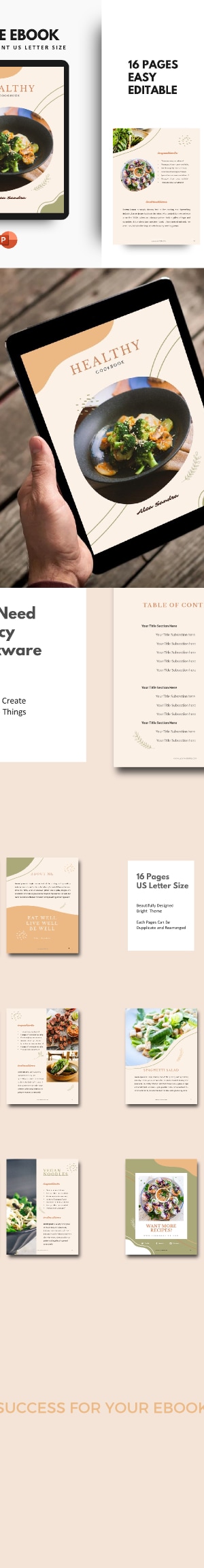 Vintage Recipe eBook PowerPoint Template, Presentation Templates ...