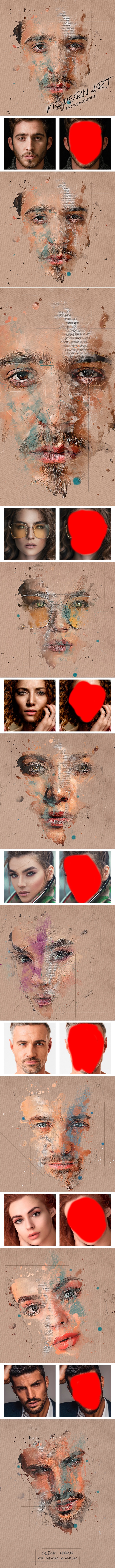 Modern Art Photoshop Action - Photo Effects Actions
