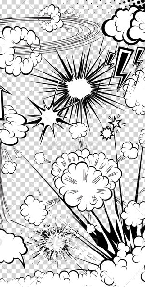 Vector comic book explosion elements, Vectors | GraphicRiver