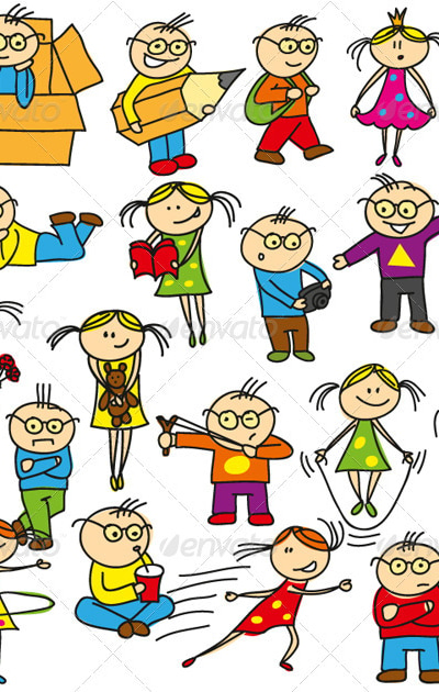 Vector Kids Have Fun, Vectors | GraphicRiver
