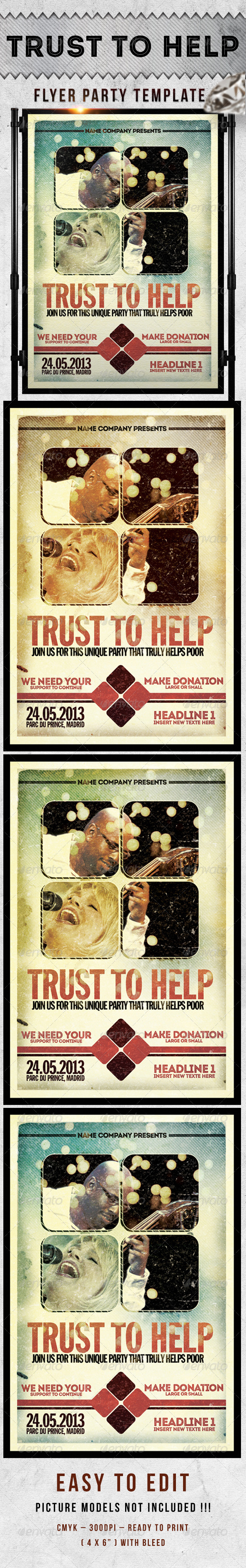 Trust To Help Flayer Template , Print Templates | GraphicRiver