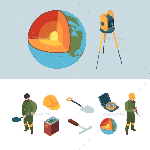 Geology Exploration, Vectors | GraphicRiver