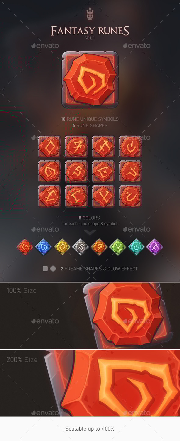 Fantasy Runes, Game Assets | GraphicRiver