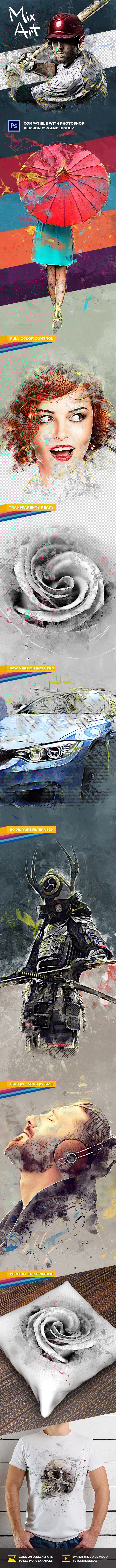 Mix Art CS6+ Photoshop Action - Photo Effects Actions