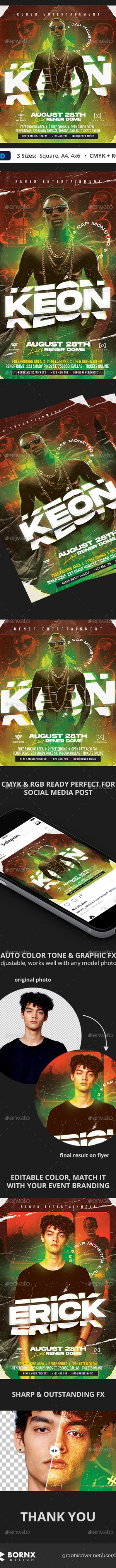 Rap Artist DJ Flyer, Print Templates | GraphicRiver