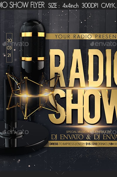 Radio Show Flyer, Print Templates | GraphicRiver