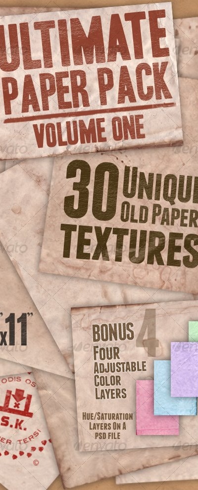 Ultimate Paper Pack: Version One , Textures | GraphicRiver